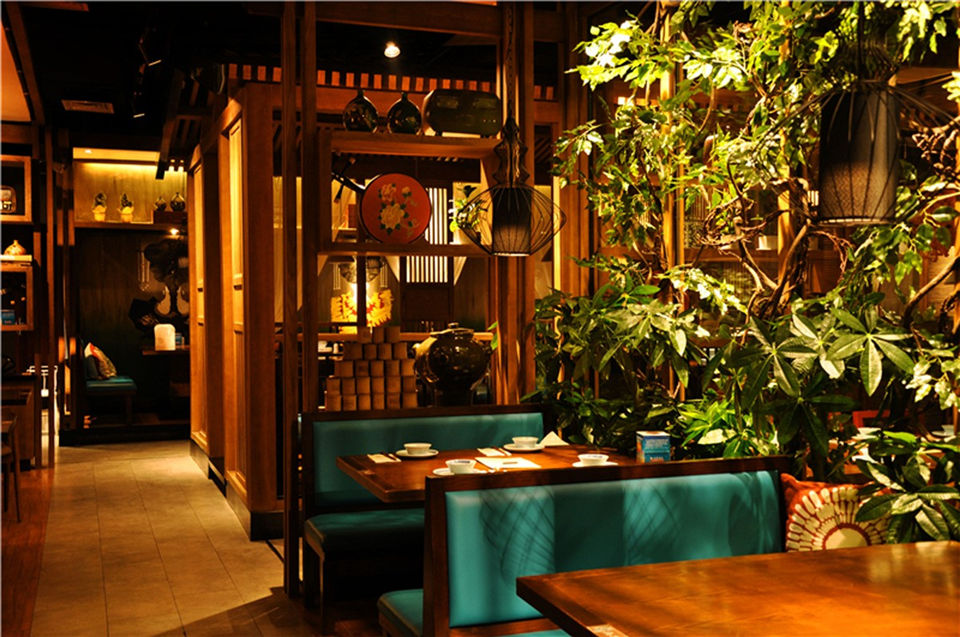 鄭州Green Tea茶餐廳裝修公司設計案例